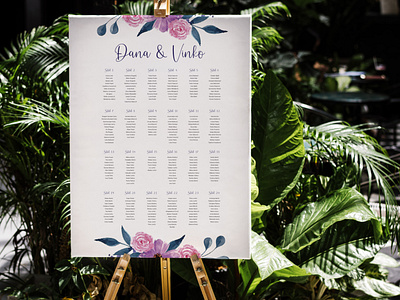 Seating chart for wedding