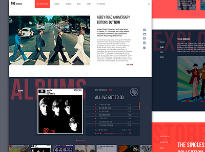 The Beatles new website concept design music thebeatles web webdesign website