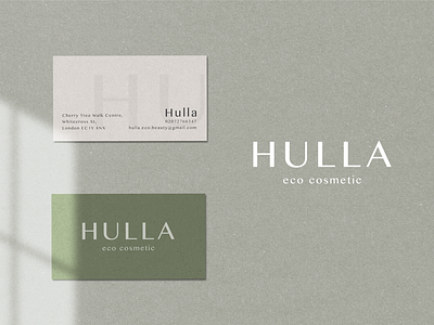 BRANDING FOR ECO COSMETIC "HULLA" brand brand identity branding cosmetic cosmetic brand eco brand eco friendly graphic design logo