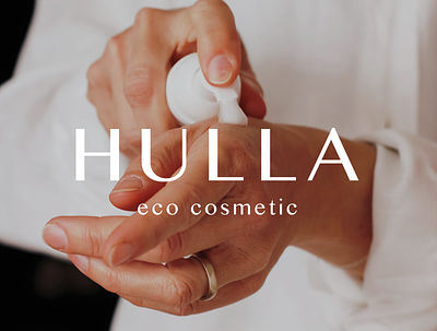 BRANDING FOR ECO COSMETIC "HULLA" beauty brand brand brand identity branding cosmetic cosmetic brand graphic design logo