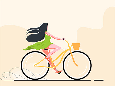 woman cycling