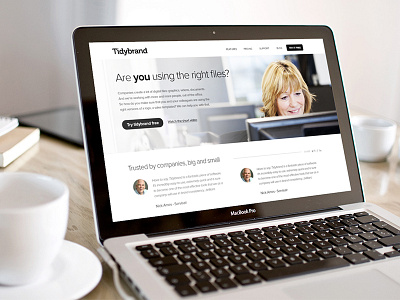 Tidybrand redesign mockup simplicity