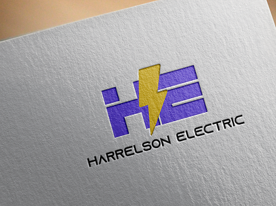 HARRELSON ELECTRIC LOGO branding design flat icon logo logo design logo designer logo mark logotype minimal