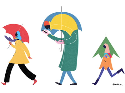 Umbrella Fellas character design digital art illustration photoshop umbrella