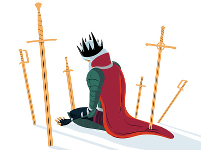 Defeated digital art illustration king knight photoshop sword swords