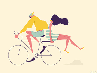 Bike Ride bicycle bike biking digital art illustration photoshop