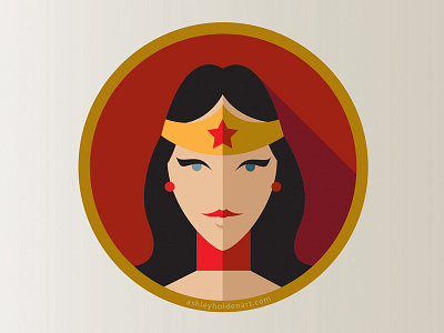 Wonder Woman 'Flat Icon Superhero Challenge' by Holden Hammond on Dribbble