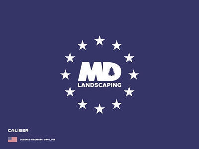 MD Landscaping - USA Branding 2020 brand branding caliber marketing caliber smart design dznlabs logos vector