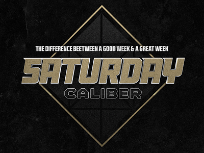 Saturday at Caliber 3d brand branding caliber marketing caliber media design logos typography