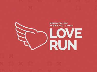 Messiah College Love Run identity design logo logo design pattern design running vector