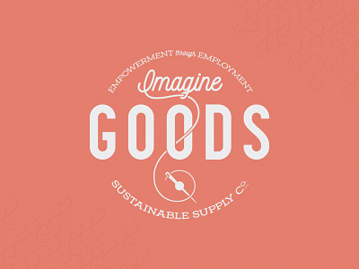 Imagine Goods badge design ethical business identity design logo logo design sustainable fashion type design typography vector