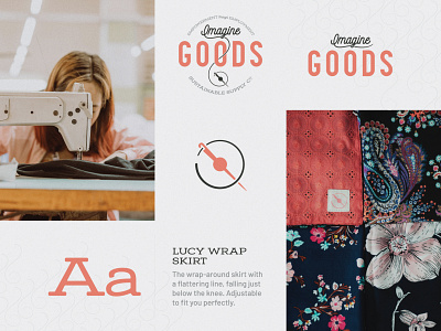 Imagine Goods System branding ethical business identity design logo logo design product photography sustainable fashion typography