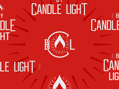By Candle Light System branding candle design flame identity design logo logo design midcentury modern monogram logo type design vector