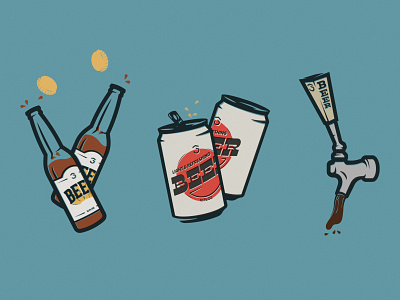 Beer Day beer beer art beer bottle beer can beer day design illustration illustrator off registration vector