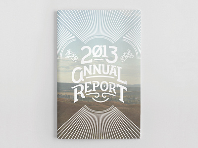 2013 Annual Report illustration lettering print report