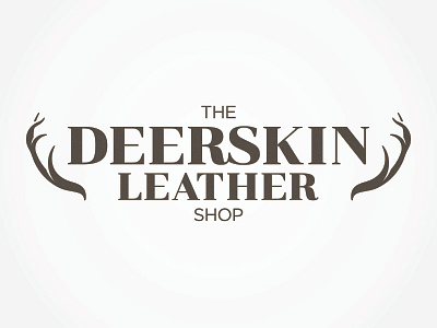 The Deerskin Leather Shop antlers branding deer design leather retail