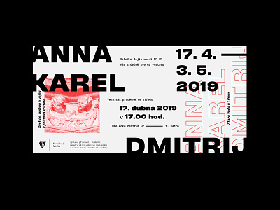 Invitation to the exhibition anna black and red creative design design event event artwork event branding exhibition exhibition design graphic design inspiration invitation invitation card invitation design print typography university upol visual art visual style