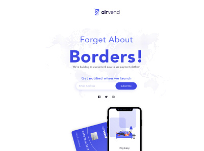 Airvend's coming soon Page design illustration ui ui design uidesign uiux uiuxdesign uiuxdesigner ux web