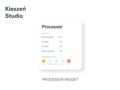 Processor widget assembly code programing ui