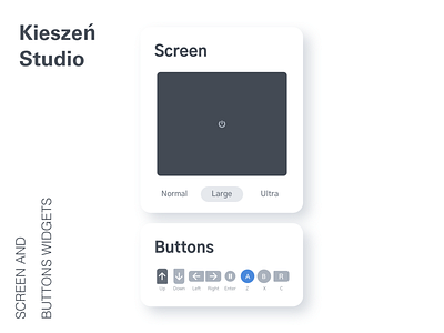 Screen & button widgets assembly code programing ui