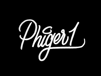 Phiger 1 logo calligraphy lettering letters logo type