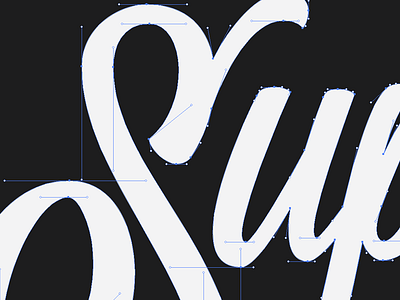 Supreme WIP anchors bezier calligraphy design illustrator lettering logo script type vector wip