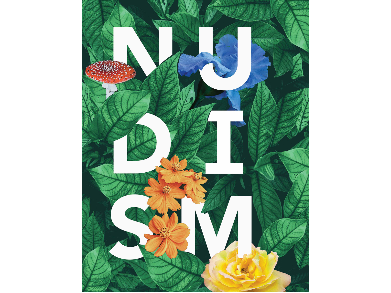 Nudism design eden floral garden lush magazine design nature photoshop typography