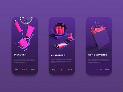 Alison Cosmetics App - onboarding adobe alison cosmetics behance dailyui dailyuichallenge day23 design dimensions dribbble interfacedesign onboarding onboarding screens onboarding ui purple sketch ui uidesign uiux userinterface uxdesign