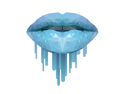 Low-Poly Lips graphic artwork illustration