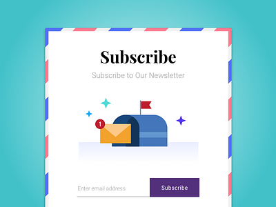 Subscribe blog email icon illustration letter signup subscribe ui