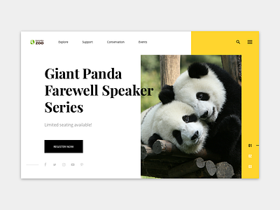 UI Challenge animal landing panda toronto ui ux website zoo