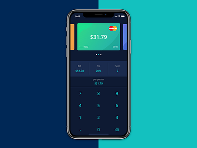 UI Challenge calculator credit card dailyui interface iphone mobile number tip