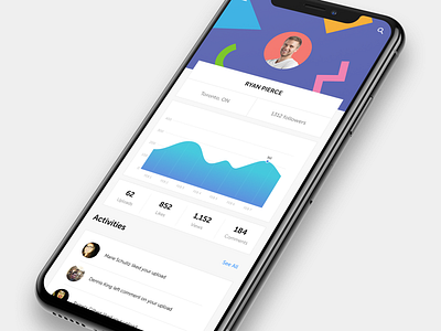 UI Challenge ios iphone x mobile profile ui