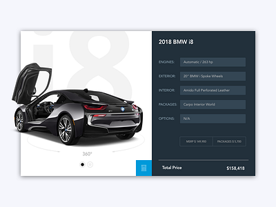 UI Challenge automotive build car ios price shop ui ux web