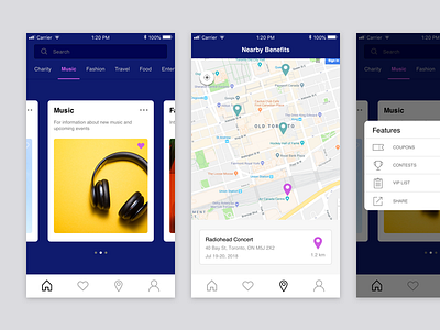 UI Challenge app challenge features ios map mobile music ui ux