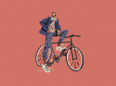 Bike Stop bicycle character character design clothing color design drawing dribble fashion girl illustraion ipad pro people sneakers street streetwear style