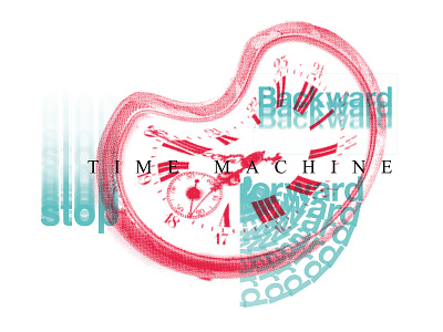 Time Machine graphic design illustration typography vector