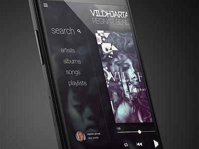 Music Player 4 android concept mobile music nexus player