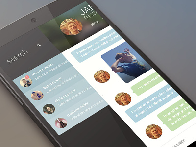 Instant Messenger app concept 5 android design instant messenger nexus ui