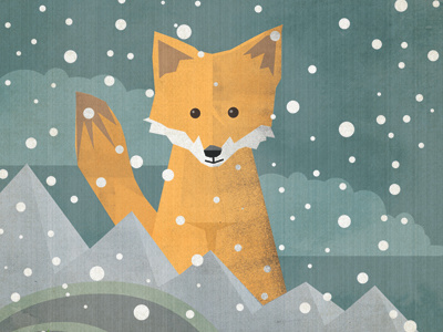 Winter Fox fox fox news illustration snow