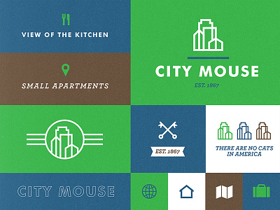 City Mouse branding city mice small apts