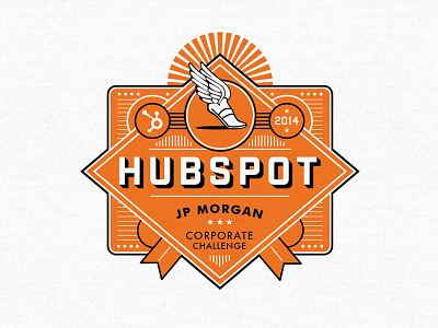 Varsity Team badge boston hubspot logo run tshirt
