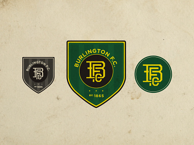 Burlington F.C. badge burlington football logo maple syrup monogram north of the wall vermont