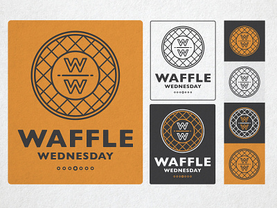 Waffle Weds Redux badge delicious logo syrup waffle wednesday