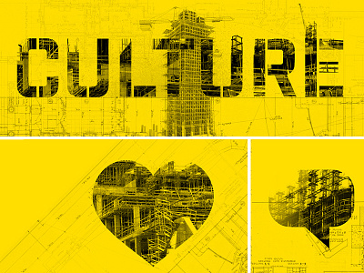 Building Culture construction editorial heart illustration talk