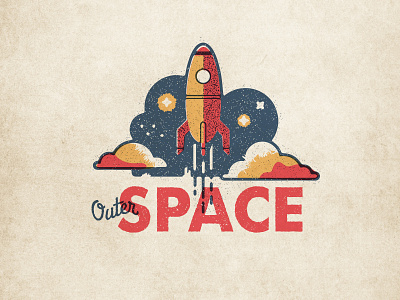 Old Rocket clouds illustration outer rocket space star farts texture thanks