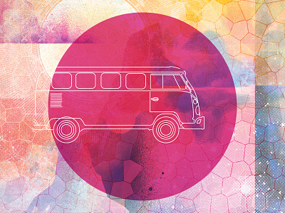 Magic Bus album bus colors illustration music psychedelic reggae