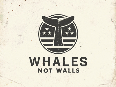 Whales Not Walls america eat a fart donald trump election futura logo texture whale whales