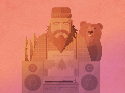 The Sounds Of Nature bear beard illustration jams music oasis stereo tunes