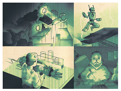 Robot Time bots build illustration robots wip